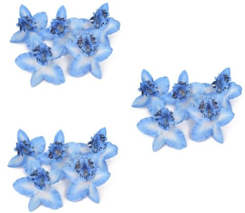 STOBAZA 60stücke Kunstseiden-orchideenblütenköpfe Blau Realistische Blumen Für Hochzeitsdekoration Bastelprojekte Und Wohnaccessoires