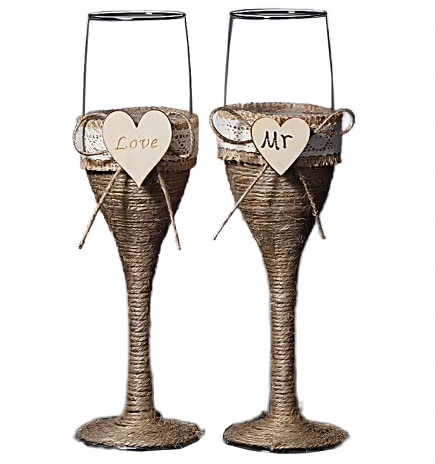 CWCWC Flûtes à champagne en cristal, verres à vin de 7 oz for coupe à champagne, flûtes à champagne for mariés et mariées for toast, cadeaux de mariage, cadeaux for couples, décorations de mariage