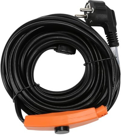 Daromigo 2m Frostschutz Heizkabel mit Thermostat 32W 230V IP68, Frostschutzkabel Rohrbegleitheizung mit Automatikschalter 16 W/M, Heizband für Wasserleitungen im Haus, Pool, Teich, 1 Pack