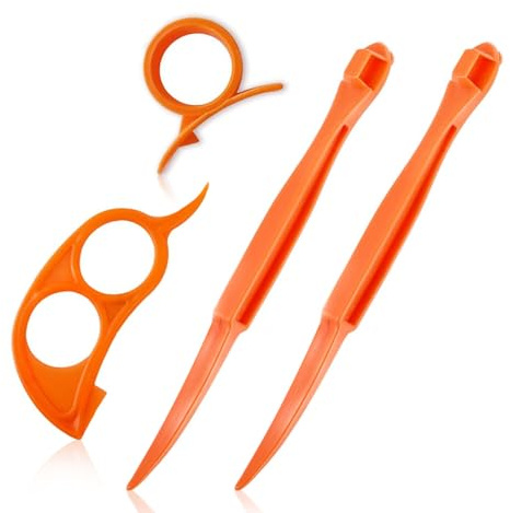 Orange Peeler Tools Citrus Peel Cutter Easy Fruit Vegetable Slicer Cutter Lemon Peeler Opener Remover Fruit Tools Kitchen Utensils Gadgets Bladed Food Peelers Slicer (Set B)