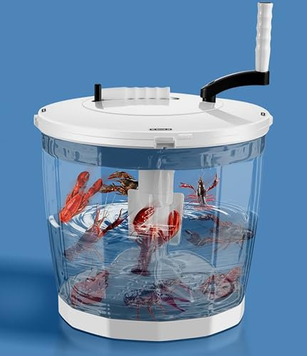 Tragbarer Handkurbel-Wäscheschleudereimer, nicht-elektrische Waschmaschine und Schleudertrockner, Mini-Handkurbel, Wäschetrockner für Schlafsaal, Wohnung, Wohnmobil (grau)