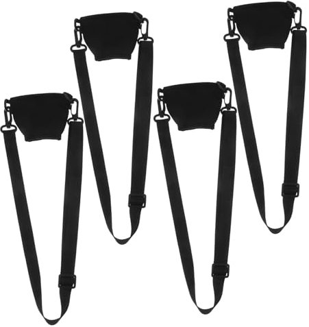LALADEFIEE 4sets Insulated Wine Glass Holders Drink Carrier Handle Adjustable Neck Belt Neoprene Sleeve for Outdoor Events