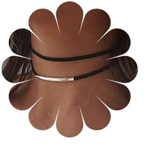 Collier Ras Du Cou Boho en Cuir Noir Chaîne en Daim et Cordon Bijoux Pour Femmes