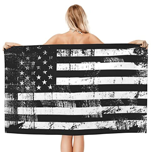 Saunatuch Grunge-Usa-Flagge Schwimmhandtücher One Size Tuch Bade Mehrfarbig Reisetuch Für Picknick, Sauna, Sport, 80X130Cm