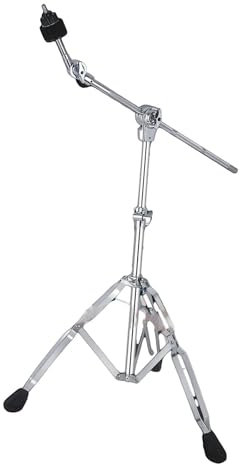F Fityle Beckenständer Leichtes Jazz-Drum-Ständer Vollmetallhöhenanpassung 60 cm 100 cm mit Gummifüßler-Percussion Mount-Halter