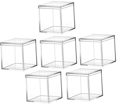 VERDANVERSE 6piezas Caja De Acrílico Transparente Para Almacenamiento De y Joyas Organizador Multifuncional Para Bodas y