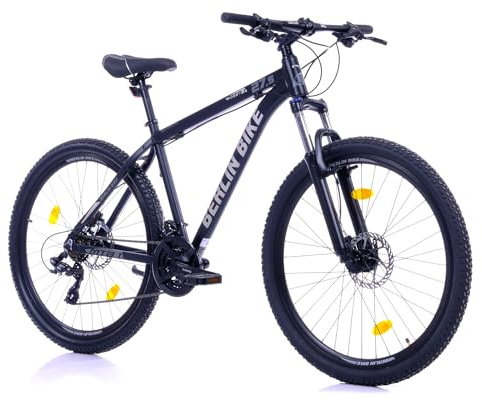 BERLIN BIKE Mountainbike MTB1 – mit komplettem Shimano Set - 21 Gang Shimano FD-TZ500/RD-TY300D, Dacron Hydraulische Scheibenbremsen