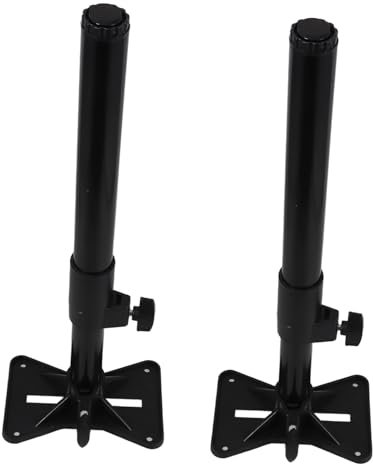 SHINEOFI 2pièces Supports Évier Sous Plan Noirs Réglables Kit De Réparation Pour Installation De Lavabo Poteaux Ajustables