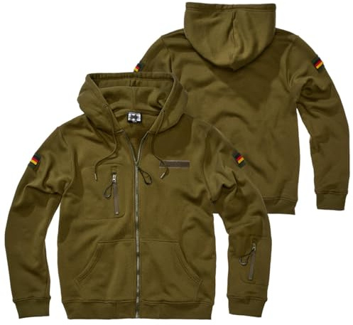 BWuM Tactical Kapuzenjacke/Sweatjacke mit Flaggen & Klett