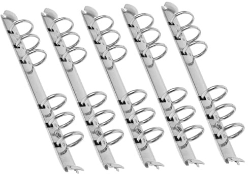 CONGARTENO 5 pezzi Raccoglitore Anelli in Metallo Ricambio per Quaderni Ad Anelli Inserto Faldone per Organizer Sfusi Facile Apertura e Chiusura