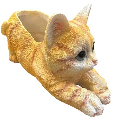Vitsrisea Maceta De Gato para Plantas | Maceta De Resina con Estatuas De Gatos Decorativas - Jardinera para Exterior - para Jardín Exterior Paisaje Hogar Sala De Estar Oficina Entrada Estantería