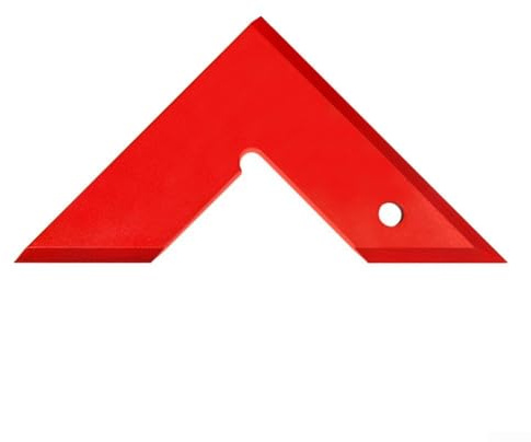 Filteilect Aluminum Alloy 45/90 Degree Triangular Ruler, Angle Measuring Tool for Table Saw and Woodworking Layout, Compatible with 90 Degree Measuring Tool Applications(red)