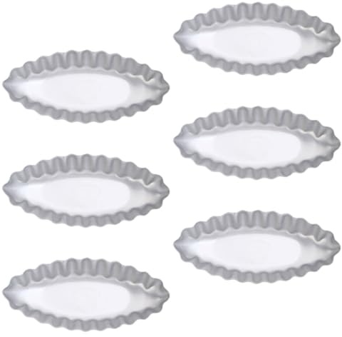 Milisten Moule à Tartelettes en Alliage D'aluminium Antiadhésif Grand Format, Lot de 6 Pièces, Forme Fleur de Chrysanthème Bateau, Ustensile de Cuisson Créatif pour Pâtisserie Maison