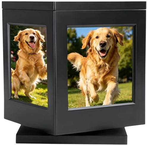 Urna para mascotas, urna de madera con marco de fotos
