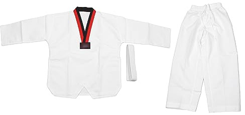 Domary Taekwondo Dobok Dräkt Robust Bekväm Andas Taekwondo Träningsuniform för Barn Höjd 136146cm