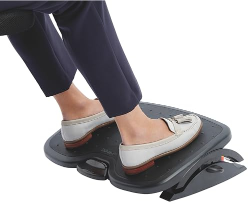 Kensington SoleMate Plus Foot Rest for Under Desk, Foot Stool with SmartFit Ergonomic System, Footrest with Adjustable 6-Level Tilt Non-Slip Base for Office Desk & Home , Black K52789WW