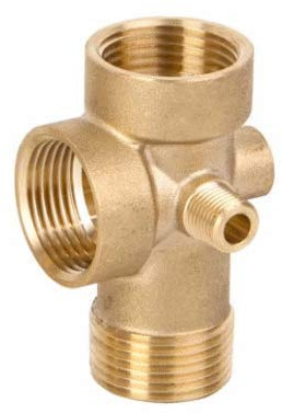 RACOR T 5 VÍAS LATÓN P/TUBERIA POLIETILENO (1 X 81 mm)