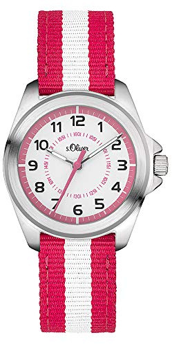 s.Oliver Kinder Analog Quarz Armbanduhr mit Textilarmband