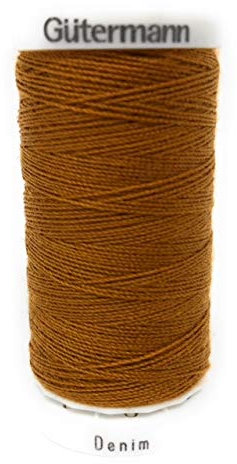 Gütermann Denim Polyester Nähgarn 100 Meter Jeansgarn pro Spule Hellbraun