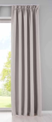 Gardinenbox Vorhang Blickdicht »Newyork« verdeckte Schlaufen Beige HxB 245x295 cm 1er-Pack Thermo-Gardine Verdunkelungsvorhang Blackout schalldämmend ÖKOTEX Kräuselband Raffhalter, 202020610