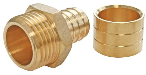 SOMATHERM FOR YOU, Raccord à glissement mâle 20/27 pour tube PER Ø16 mm - Sachet de 2 pièces - Assemblage rapide, résistant à la corrosion, pression max 10 bars, T°C 5-90°C | Raccord robuste et résistant à la corrosion pour une installation fiable, durable et parfaitement sécurisée.
