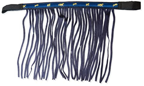 Franjas antimoscas para caballos, máscara con flecos y cierre, gorro para Shetty, Pony, Cob, sangre caliente, Kb (sangre fría (X-Ful), color azul