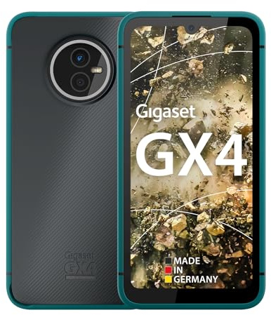 Gigaset GX4 Smartphone para Exteriores - Resistente al Polvo y al Agua, Pantalla HD+ V-Notch de 6,1 con Corning Gorilla Glass, 64GB+4GB RAM, Cámara de 48MP, Carga rápida, Capaz de Android 14, Verde