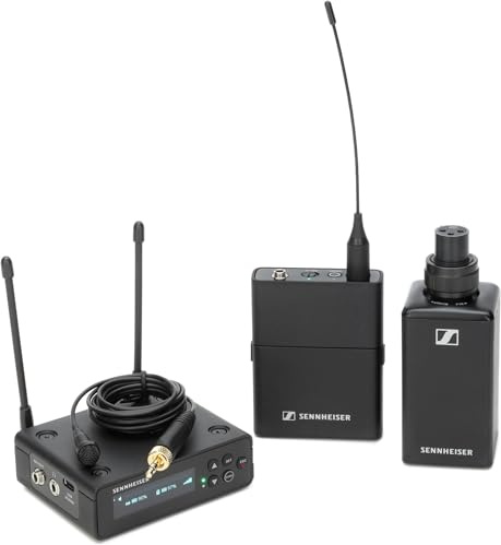 Sennheiser EW-DP ENG SET (Q1-6) Portable Digital UHF Wireless Microphone System with EK Receiver, SK Pocket Transmitter and ME2 Lav Microphone with Bullet Characteristics - Black (700040)