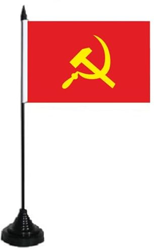 U24 Tischflagge Hammer und Sichel Fahne Flagge Tischfahne 10 x 15 cm