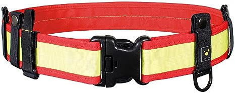 tee-uu RED Rettungsdienst-Koppel | verschiedene Größen S-XXL | Gürtel für Holster | Komplett Set mit Unter- und Obergürtel | Sanitäter | Einsatzgürtel | stufenlos verstellbar (XXL)