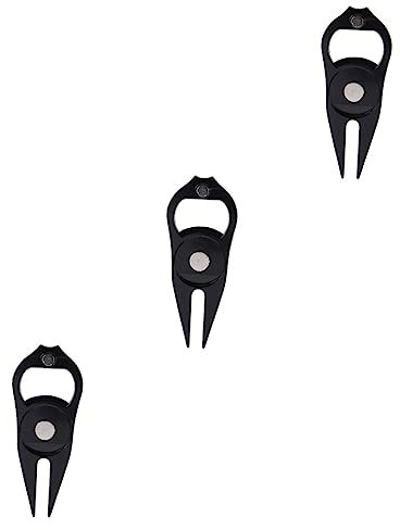 BESPORTBLE 3stücke Golfs Fork Divot Repair Tool Robustes Golfzubehör Mit Ballmarker Tragbar Und Langlebig Für Golfer Dem Platz Aus Zinklegierung Einfach Zu Handhaben Transportieren
