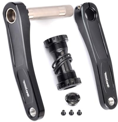 HIMALO 175mm MTB Kurbelarm-Satz Aluminium-Legierung GXP Kurbelgarnitur Hohle Integriert Kurbelgarnitur Für Rennrad/Mountainbike, Mit BSABB
