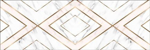 HUBDECO Selbstklebende Küchentapete Tapete - Fototapete Aufkleber mit Mattem Laminat Überzogen - auf Fliesen, Plexi, Möbeln, Schränken, Spiegeln - Geometrisches Muster 180x60
