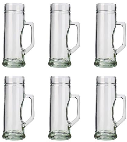 Ölsejdel, ölkrus, ölmugg - Set om 6 stycken, Premium, slät överdimensionerad, 0,5 L
