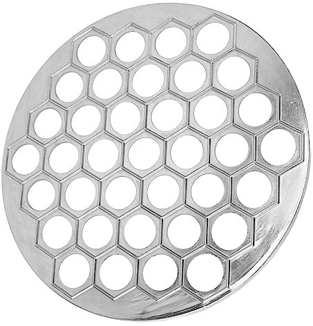 Tyenaza Pelmeni-Maker, Russischer Ravioli-Maker, Knödelform, Aluminiumlegierung, Pelmeni-Maker, Pelmeni-Fleischknödel-Maker, 37 Löcher(Silber)