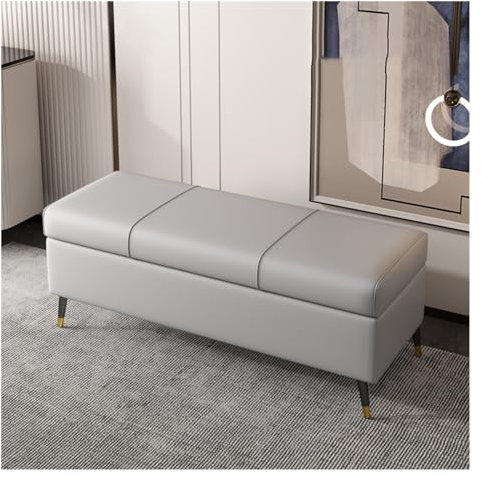 Ottomane für Schlafzimmer Ottomane-Bank mit Stauraum for Schlafzimmer, gepolsterte Ottomane mit Klappdeckel, Luxus-Schuhbank, moderne Bank am Ende des Bettes mit Stauraum-Fußhocker for das Wohnzimmer