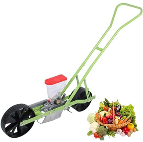 IMOSEI Manual Vegetable Planter Precision Seeder, Hand Push Garden Seeder, The Ditching Depth, Row Spacing and Plant Spacing Can Be Adjusted, for Sweet Corn, Radishes, Leeks, Spinach, Carrots