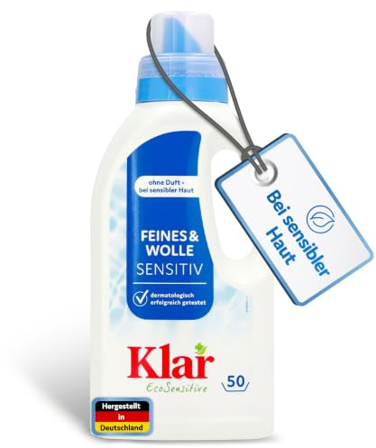 Klar EcoSensitive Waschmittel Feines & Wolle SENSITIV, 18x 500ml - Ohne Duft