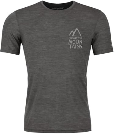 ORTOVOX 120 COOL TEC MTN Duo T-Shirt, Herren, Black Raven Blend, M