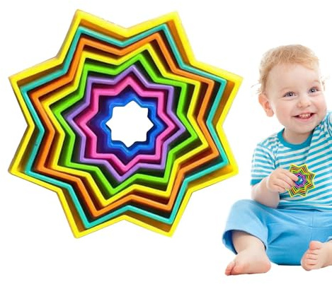 Hexagonales Fidget Spielzeug, 3D Stern Fidget Spielzeug, 3D Fidget Star Fidget Star Fidget Star, Bildungsspielzeug, Star Desktop Spinner Lernspielzeug, Hexagon Tragbare sensorische Würfel für