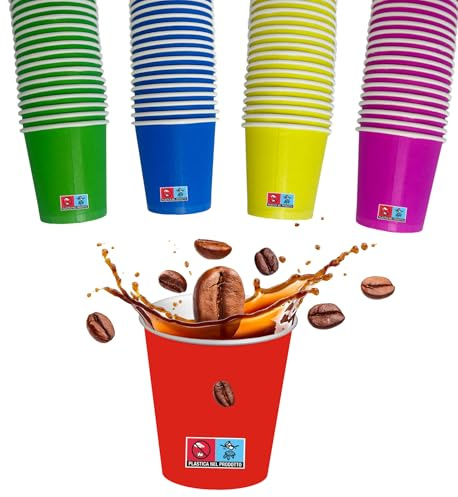 SWEEPING,500 Bicchierini Caffè monouso,bicchieri caffe in carta da 75ml (500)
