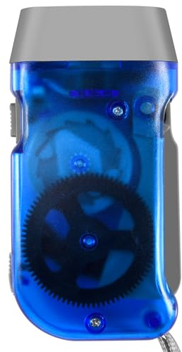 Asyduey 3 LEDs Dynamo Wind Up Lampe de Poche pressage a la Main Manivelle Caoutchouc Naturel Lampe de Poche sans Piles