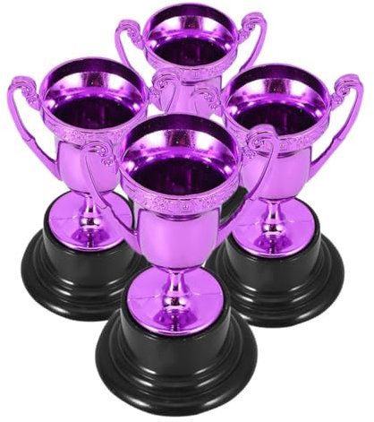 IMIKEYA 4stücke Mini Plastikpokale Kunststoff Trophäen Spielzeug Kreative Gewinner Trophy Für Schulwettbewerbe Party Dekoration Leichte Langlebige Auszeichnung