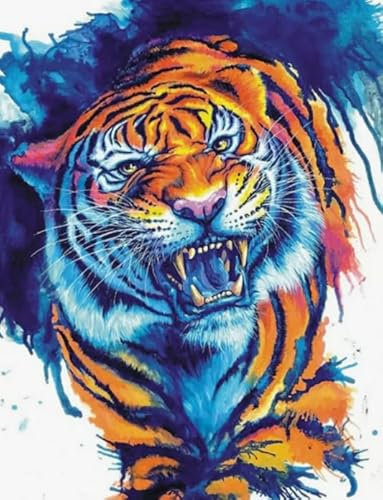 Buntes Abstract Tigerss Ölgemälde Plakate - Puzzle 1000 Teile - Spiele Zum Stressabbau In Der Familie - Puzzles Für Ältere Erwachsene - Wand Kunst Dekoration Wd01Zt