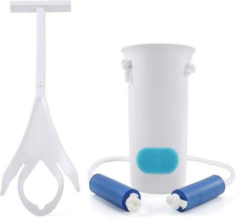 KEKOY Kit Infila Calze per Anziani, 2 Pezzi, Grande Aiuto per Mettere e Togliere Calze, Ideale per Dopo Operazione all'Anca, Anziani, Donne Incinte e Persone con Mobilità Ridotta (Blu 11,4 cm)