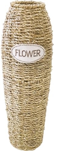 Uzztfa Gewebte Blumenvase Aus Rattan, Rustikale Behälter Für Blumenarrangements, Große Bodenvase, Dekorative Bodenvase Aus Korbgeflecht, Hohe Bodenvase Für Die Inneneinrichtung