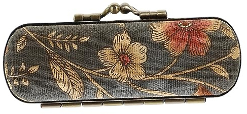 Healeved Estuche De Lápiz Labial Retro con Espejo Caja Compacta para Mujer Organizador De Lápiz Labial para Bolso Accesorio De Viaje Ligero para Guardar Y Llevar Pintalabios