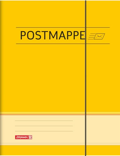 Brunnen Sammelmappe/Postmappe (A4, mit Gummizug), Gelb (1 Stück, Postmappe Pappe)