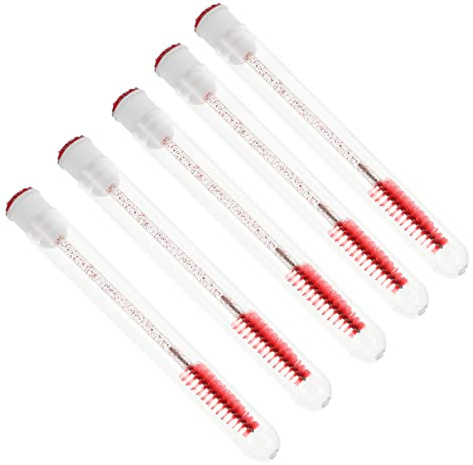 Gatuida Wimpernbürste und Wimpernkamm 10 Stück mit Transparenten Tuben Wiederverwendbar Kunststoffgriff für Wimpernverlängerung und Augenbrauen Styling Make Up Zubehör für Damen