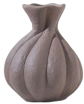 Jarrón De Cerámica Ligero Y Lujoso, Hecho A Mano con Personalidad- Elegante Decoración De Escritorio- Ideal para Decorar El Hogar, Gabinetes, Oficinas, Hoteles, Estanterías(Noir)